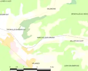 Poziția localității Nançois-sur-Ornain