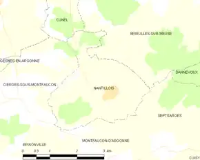 Poziția localității Nantillois