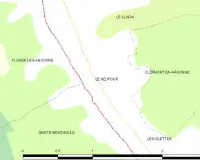 Poziția localității Le Neufour
