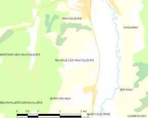Poziția localității Neuville-lès-Vaucouleurs