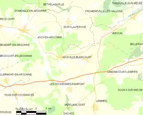 Poziția localității Nixéville-Blercourt