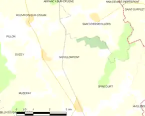 Poziția localității Nouillonpont