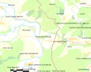 Poziția localității Pagny-sur-Meuse