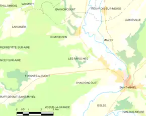 Poziția localității Les Paroches