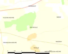 Poziția localității Pintheville