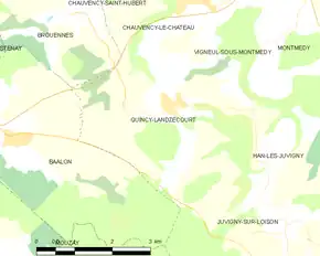 Poziția localității Quincy-Landzécourt