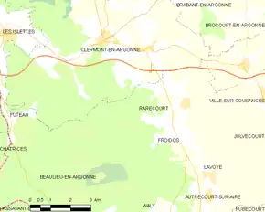 Poziția localității Rarécourt