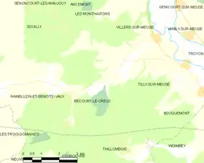 Poziția localității Récourt-le-Creux