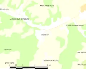 Poziția localității Reffroy