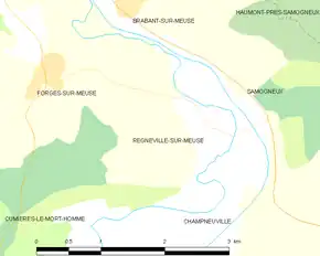 Poziția localității Regnéville-sur-Meuse