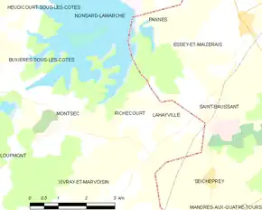 Poziția localității Richecourt