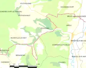 Poziția localității Les Roises
