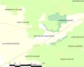 Poziția localității Rupt-devant-Saint-Mihiel