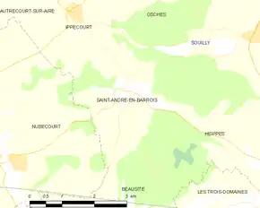 Poziția localității Saint-André-en-Barrois