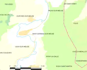 Poziția localității Saint-Germain-sur-Meuse