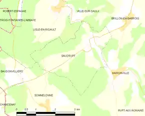 Poziția localității Saudrupt