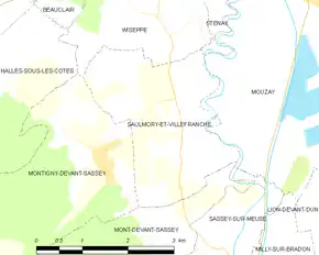 Poziția localității Saulmory-et-Villefranche