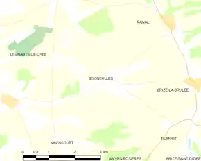 Poziția localității Seigneulles
