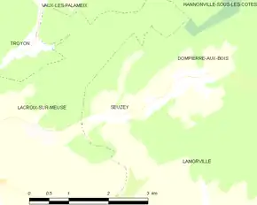 Poziția localității Seuzey