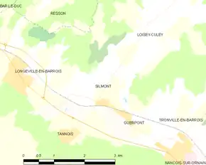 Poziția localității Silmont