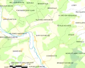 Poziția localității Sivry-sur-Meuse
