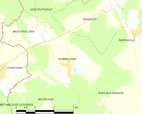 Poziția localității Sommelonne