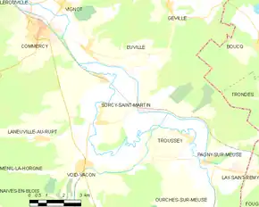 Poziția localității Sorcy-Saint-Martin