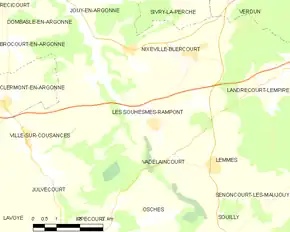 Poziția localității Les Souhesmes-Rampont