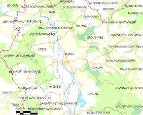 Poziția localității Stenay