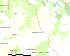 Poziția localității Thonne-la-Long