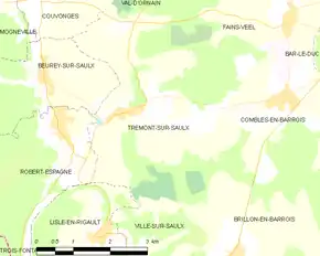 Poziția localității Trémont-sur-Saulx