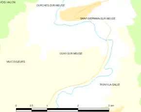 Poziția localității Ugny-sur-Meuse