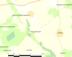 Poziția localității Vadelaincourt
