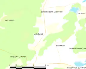 Poziția localității Varnéville