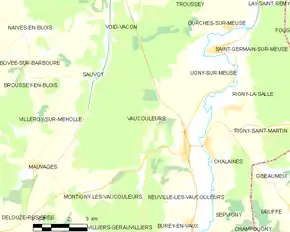 Poziția localității Vaucouleurs