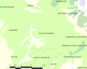 Poziția localității Vaux-lès-Palameix