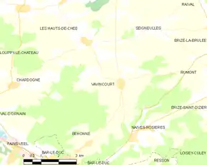 Poziția localității Vavincourt