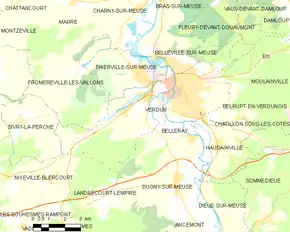 Poziția localității Verdun