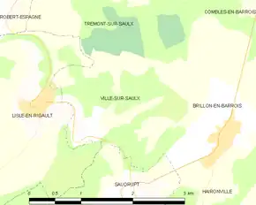 Poziția localității Ville-sur-Saulx