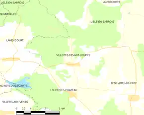 Poziția localității Villotte-devant-Louppy