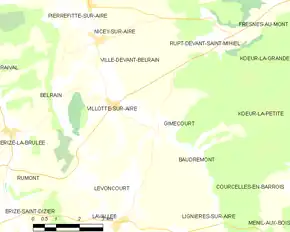 Poziția localității Villotte-sur-Aire