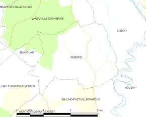 Poziția localității Wiseppe