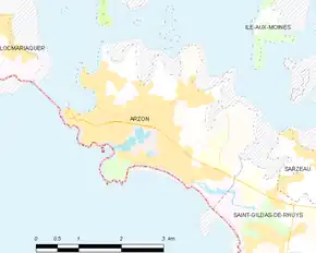 Poziția localității Arzon