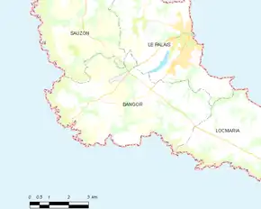 Poziția localității Bangor