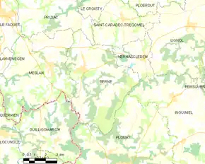 Poziția localității Berné