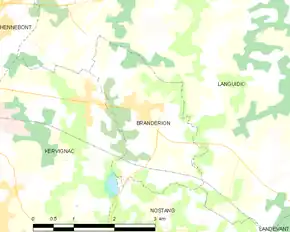 Poziția localității Brandérion