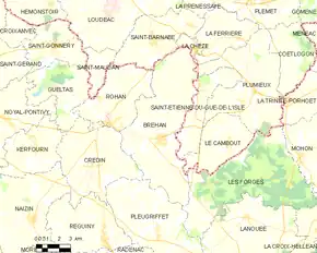 Poziția localității Bréhan