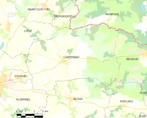 Poziția localității Campénéac