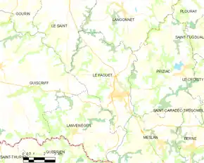 Poziția localității Le Faouët