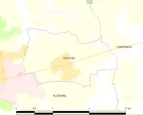 Poziția localității Gourhel